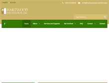Tablet Screenshot of hartwoodfoundation.com